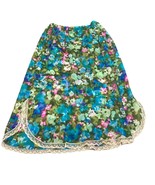 Vintage Leonora Blue Pink Floral Half Slip - Medium - €16,92 EUR