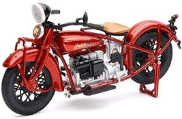 1930 Indian 4 Motorcycle - Red - 1/12 Scale Model by NewRay - £18.13 GBP