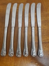 Oxford Hall (6) Stainless Steel Dinner Knives Flatware Silverware 9 in J... - $256.89 MXN