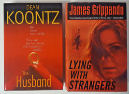 Lot Of 2 Hardcover Books The Husband Dean Koontz Lying With Strangers Grippando - £3.92 GBP
