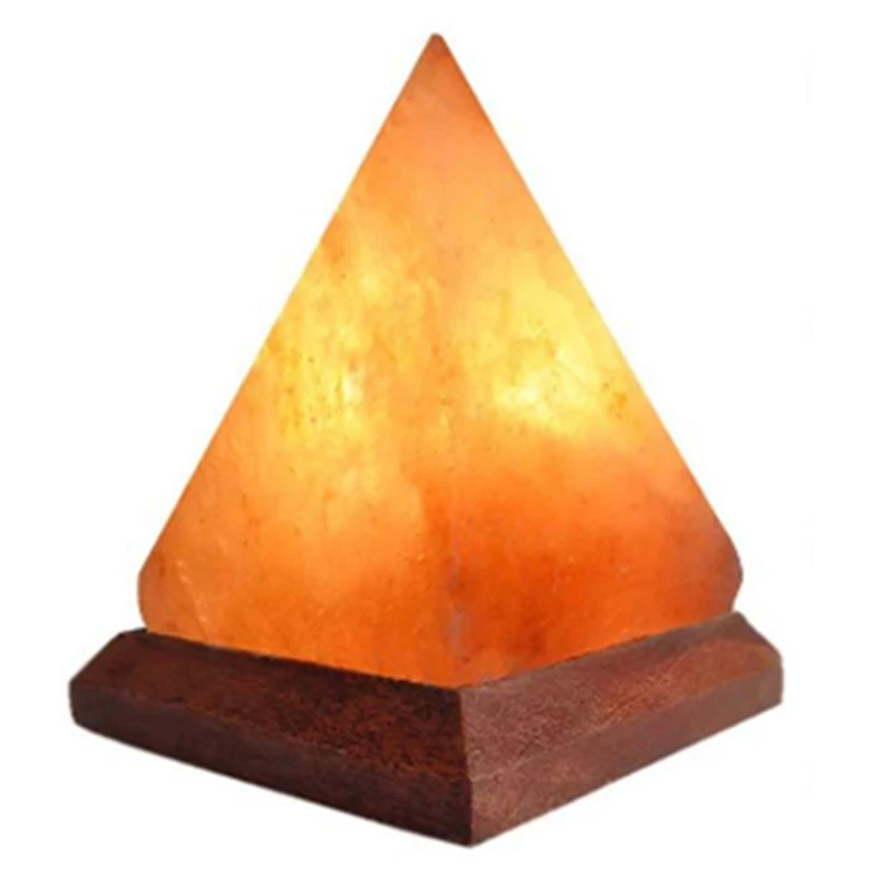 Himalayas Crystal Salt Lamp USB Led Pyramid Salt Crystal Lamp Atmosphere - $14.25