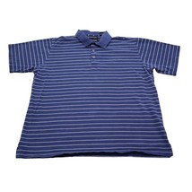 Jack Nicklaus Shirt Mens M Blue Striped Polo Golf Casual - £14.44 GBP