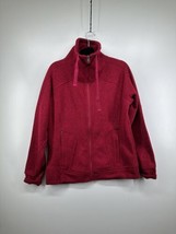 AVALANCHE Fleece Sweater Womens Sz L  Full Zip Jacket Coat Raglan Sleeve... - £15.27 GBP