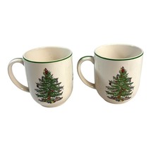 Spode Christmas Tree Mug Set Of 2 Lot Holiday Coffee Cup Ornaments Hot Cocoa - £13.95 GBP