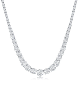 ADIRFINE 18K Gold Plated Cubic Zirconia Choker 17 Inch Tennis Necklace - $83.99