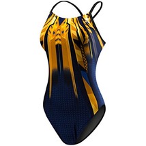 TYR Bravos Diamondfit Swimsuit, Navy/Gold, 1 piece, Girls &amp; Women&#39;s Sizes - £16.33 GBP+