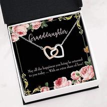 to My Granddaughter Gift Inseparable Love Pendant 18k Rose Gold Finish 16&quot; w Mah - £50.64 GBP