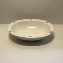 Pfaltzgraff Bonnie Brae Oval Serving Bowl 10.75 Blue Lines Rimmed - £15.56 GBP