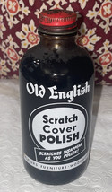 Vintage OLD ENGLISH Scratch Cover Polish 6oz Glass Bottle 10% Product Left - £9.05 GBP