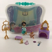 Disney Princess Little Kingdom Aladdin Jasmine&#39;s Gloden Vanity Portable ... - £23.64 GBP