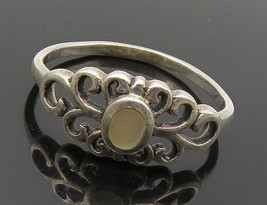 925 Sterling Silver - Inlaid Mother Of Pearl Swirl Band Ring Sz 5.5 - RG... - $459.14 MXN