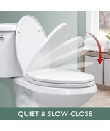 Soft Close Round White Acrylic Toilet Seat New w Hardware, Fast &amp; Easy I... - $27.05 CAD