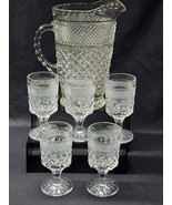 Vintage ANCHOR HOCKING 64 Ounce WEXFORD Pitcher And 5 Six-Ounce Juice Gl... - $50.71 CAD