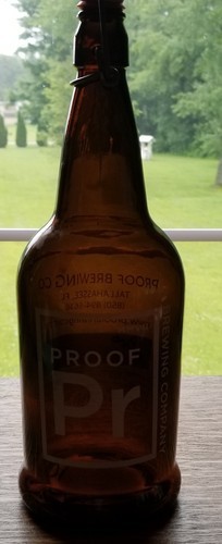 Empty ~ Glass ~ Proof Brewing Co. Collector's Bottle w/Locking Lid ~ 12" Tall Item image 3