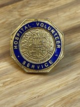 Vintage Hospital Volunteer Service Lapel Hat Pin KG JD - £11.68 GBP