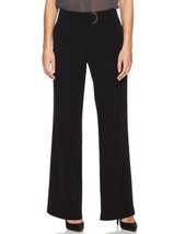 Calvin Klein Women&#39;s Tab Front Hardware Wide Leg Dress Pants, 12, Black - $43.00