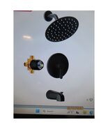 GOXIUHAN Matte Black Shower Faucet Set with Tub Spout & Rough-in Valve GXH3706H - $34.24