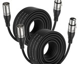 Xlr Cable 50Ft 2 Packs - Premium Balanced Microphone Cable With 3-Pin Xl... - $67.99