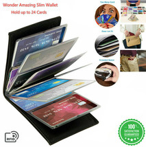 Amazing RFID Blocking Slim Leather Wonder Wallet Credit Card Holder Unisex Purse - £6.18 GBP