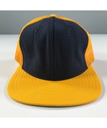 Vintage Trucker Hat Boys Youth Size Maize Yellow and Blue New Era Pro Model - £10.96 GBP