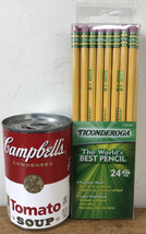 Set New NIB 24 Ticonderoga Vintage Style Wooden Yellow #2 HB Pencils - £15.62 GBP