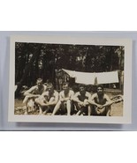 WWII Handsome Soldiers Posing Shirtless in Swimsuits Snapshot Photograph... - £15.66 GBP