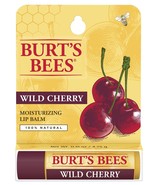 Burt&#39;s Bees 100% Natural Moisturizing Lip Balm, Wild Cherry with Beeswax... - £11.39 GBP