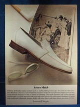 Vintage Magazine Ad Print Design Advertising Johnston &amp; Murphy Mens Shoes - $29.44