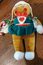 Christmas Gingerbread Girl Target Store 13" Plush Stuffed 1990 - $12.16