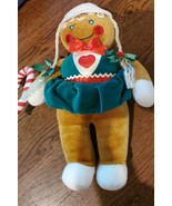 Christmas Gingerbread Girl Target Store 13&quot; Plush Stuffed 1990 - $12.16