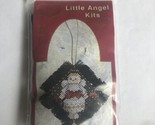 Vtg Cross my Heart Little Angel Whimsical Christmas Cross Stitch Pillow ... - £12.67 GBP