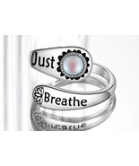 Yoga breath sterling silver opal spoon ring - €18,68 EUR