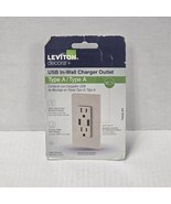 Leviton  T5632-BT light Almond USB &amp; Receptacle Combination Outlet Brand... - $332.72 MXN