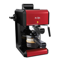 Mr. Coffee Cafe 20 Ounce Steam Automatic Espresso and Cappuccino Maker in Red - £70.89 GBP