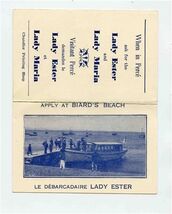 Lady Ester &amp; Lady Maria Ad Card Baird's Beach Perce Quebec Gannets - $17.82