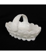 VTG Westmoreland White Milk Glass Split Handle Oval Basket Candy Dish 6 ... - $21.93 CAD