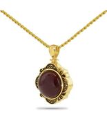 Ancestral Ruby Gold Steel Keepsake Pendant/Necklace Funeral Cremation Urn - $99.99
