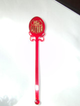 Union Pacific Railroad  Swizzle Stick Cocktail Drink Stirrer Clear Red &amp; Gold - £8.68 GBP