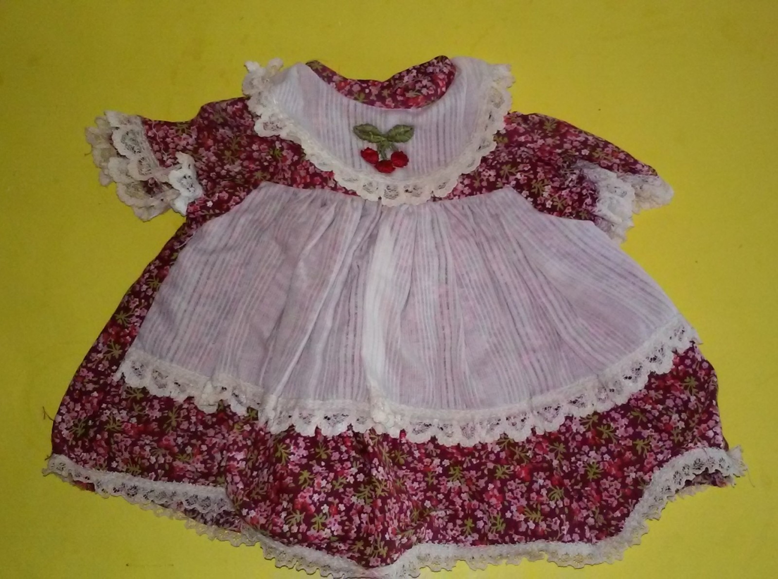 Baby Doll Dress vintage Handmade fits AG Bitty Dolls - $9.99