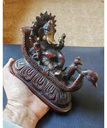 Clearance Brass Ganesh statue 1,87kg 16cm Ganesha Ganapati for good luck... - $49.00