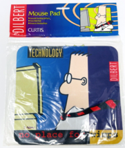 Vintage Dilbert Mouse Pad Technology No Place For Wimps Curtis Mousepad - £13.79 GBP