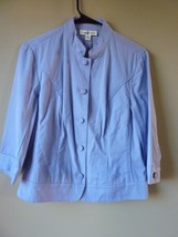 Coldwater Creek Lavender Mandarin Collar Jacket 100% Cotton Size P12 3/4... - £9.12 GBP