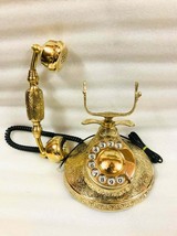 Nautical Brass Vintage Rotary Phone Old Fashioned Telephone French Victorian - £51.95 GBP