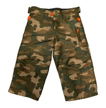 OshKosh B'gosh Boys Green Camouflage Casual Pants 2 Toddler Orange Trim Insulate - $22.51