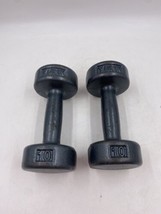 Vintage York Cast Iron 10lb Round Dumbbell Set Roundhead 10x2 - $57.62