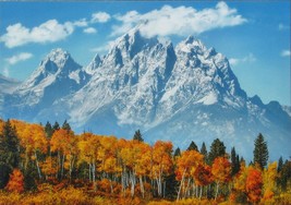 Clemontoni Grand Tetons in Fall 500 pc Jigsaw Puzzle Mountains Landscape Autumn  - $14.84