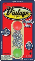 JA RU Vintage Metal Jacks Game Set Two Bouncy Balls. 1 Pack Mini Toy. Classic Fa - £9.45 GBP