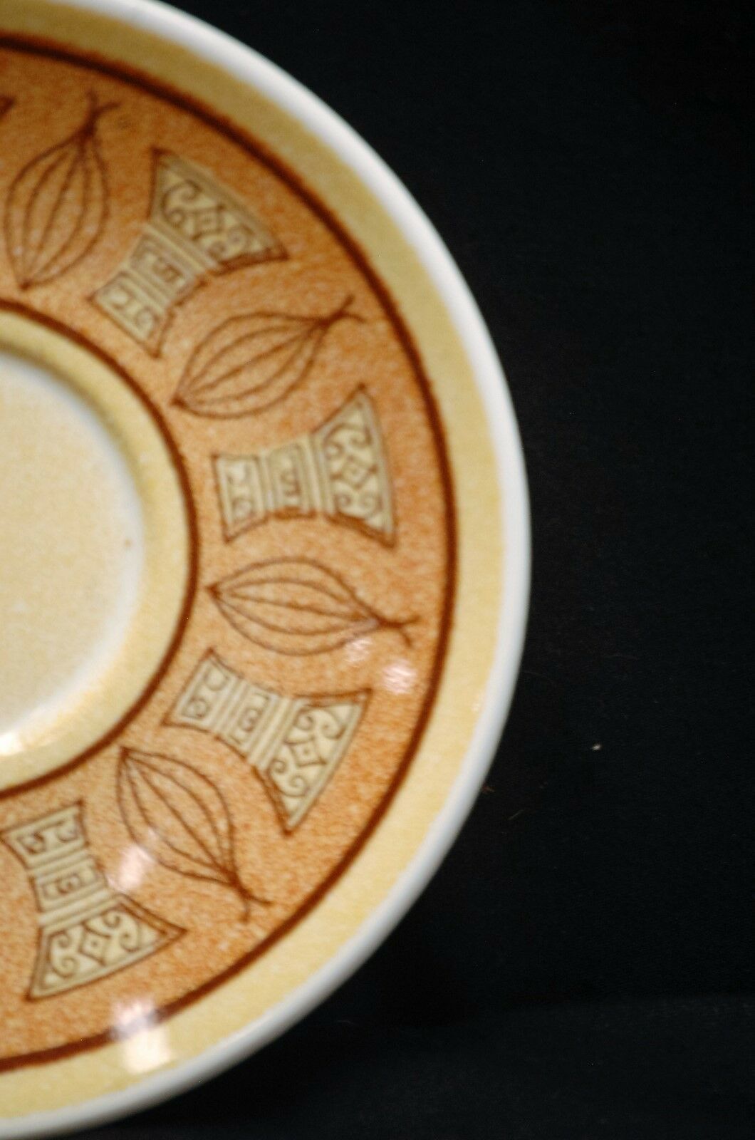Old Vintage Honey Gold by Taylor Smith & Taylor Saucer Stoneware Onions TS&T USA Item image 2