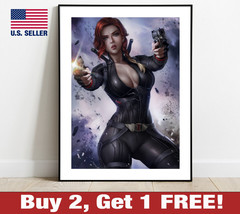 Marvel Avengers Black Widow Poster 18&quot; x 24&quot; Print Scarlett Game Room Wall Art - £10.61 GBP