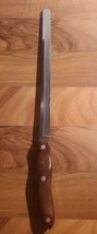 Vintage CUTCO Knife No 24 9.5&quot; Bread Slicing Straight Blade Brown Wooden Handle - £22.47 GBP